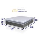 Ver imagem 3 de Conjunto Box Cinza Durban Cinza Espuma D28 Viúva 128x188x57 - King House