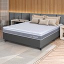 Ver imagem 1 de Conjunto Box Cinza Durban Cinza Espuma D28 Viúva 128x188x57 - King House