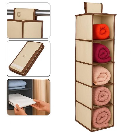 Sapateira de Porta Vertical Organizador Sapatos Guarda Roupa Closet Armario 5 Divisorias Flexivel Pr