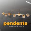 Ver imagem 2 de Pendente Luminaria Lustre de Teto Jabuticaba de 7 Globos Decoração Casa Cozinha Sala Escritório