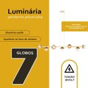 Ver imagem 4 de Pendente Luminaria Lustre de Teto Jabuticaba de 7 Globos Decoração Casa Cozinha Sala Escritório