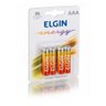 Pilha Alcalina Aaa Elgin Palito com 4 Unidades Super Fortes - 1