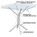 Ver imagem 4 de Base de Mesa Sevilha 75/80 cm em Aço Carbono para Tampo de Vidro, Madeira e Granito