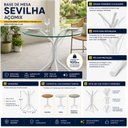 Ver imagem 7 de Base de Mesa Sevilha 75/80 cm em Aço Carbono para Tampo de Vidro, Madeira e Granito