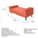 Ver imagem 5 de Recamier Baú Félix Solteiro 90 cm Suede - ADJ Decor - Terracota
