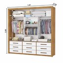 Ver imagem 6 de Guarda Roupa Anjos Plus 3 Portas 9 Gavetas Carioca Móveis Cinamomo Branco
