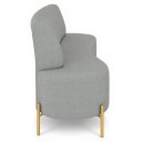 Ver imagem 5 de Sofá 2 Lugares 135cm Pés Aço Dourado Tamar Boucle Cinza Z08 - Mpozenato