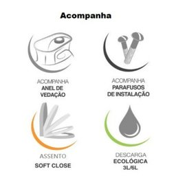 Vaso Sanitário Monobloco Assento Soft Close Adm857 Adamas - 4