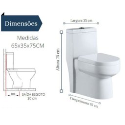 Vaso Sanitário Monobloco Assento Soft Close Adm857 Adamas - 3