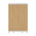 Ver imagem 7 de Guarda-roupa Infantil 122cm 4 Portas e 2 Gavetas Dengo Multimóveis Mp4438 Branco/madeirado Branco/