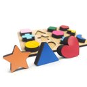 Ver imagem 2 de Formas Geométricas Brinquedo de Encaixe Educativo em Madeira