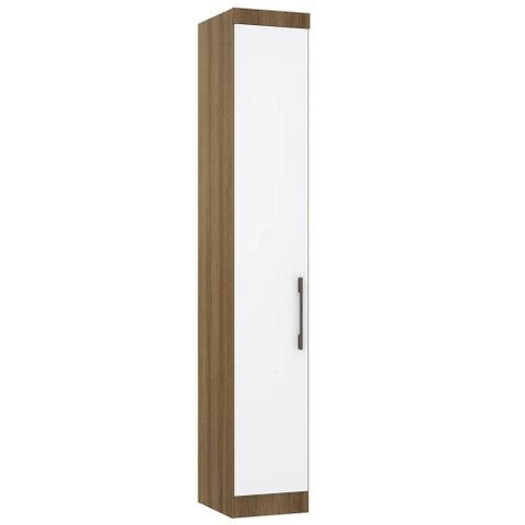 Guarda Roupa Modulado 38cm com 1 Porta Delphi Avelã/branco L01 - Mpozenato