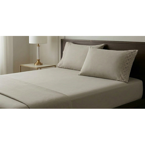 Jogo de Cama Bordado Inglês Simples 100% Micropercal Toque Macio Sonhare Sultan