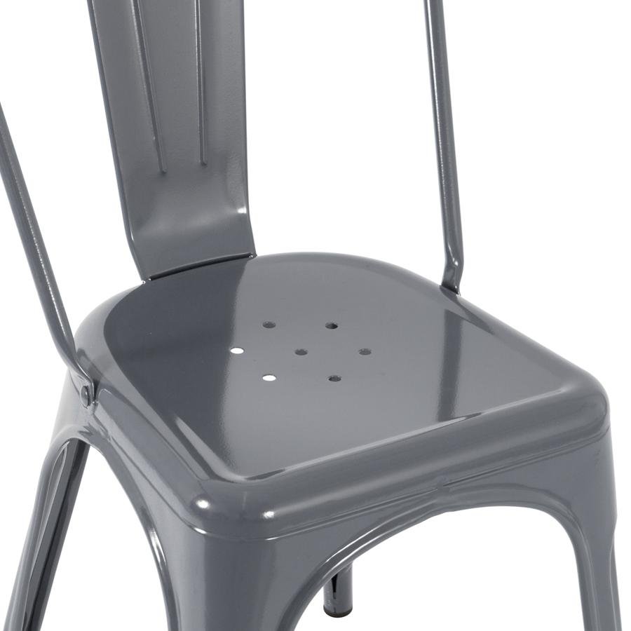 Kit 4 Cadeiras Iron Tolix - Cinza Escuro - 5
