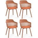 Ver imagem 1 de Kit 4 Cadeiras de Jantar Estofada Marcela - Marrom