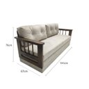 Ver imagem 4 de Sofá Vira Cama Casal Madeira Maciça Confortável Resistente:claro