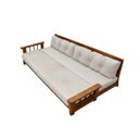 Ver imagem 6 de Sofá Vira Cama Casal Madeira Maciça Confortável Resistente:claro