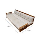 Ver imagem 5 de Sofá Vira Cama Casal Madeira Maciça Confortável Resistente:claro