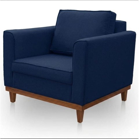 Poltrona Beny Elegance Sofázinho para Sala Azul Marinho