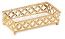 Ver imagem 2 de Kit 02 Bandejas Decorativas Metal Dourado com Espelho 12021 Mart