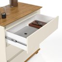 Ver imagem 4 de Mini Cômoda E-J Modelo Retrô Com Pés em Madeira Maciça Puxadores Internos e Tampo Em MDF 3 Gavetas C