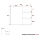 Ver imagem 7 de Armário C/ Balcão Banheiro Suspenso Bn3601 S/ Cuba 80cm e Espelho Bn3608 Amêndoa - Tecno Mobili