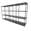 Ver imagem 1 de Praleira de Aço Reforçada Mini Porta Pallet 200x60x90 Estante Bandeja Preta 4 Módulos