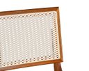 Ver imagem 4 de Banqueta Alta Roma Rattan Luxo Balcão Banco Puff Pés Madeira em Madeira Maciça Premium Cor Cinza