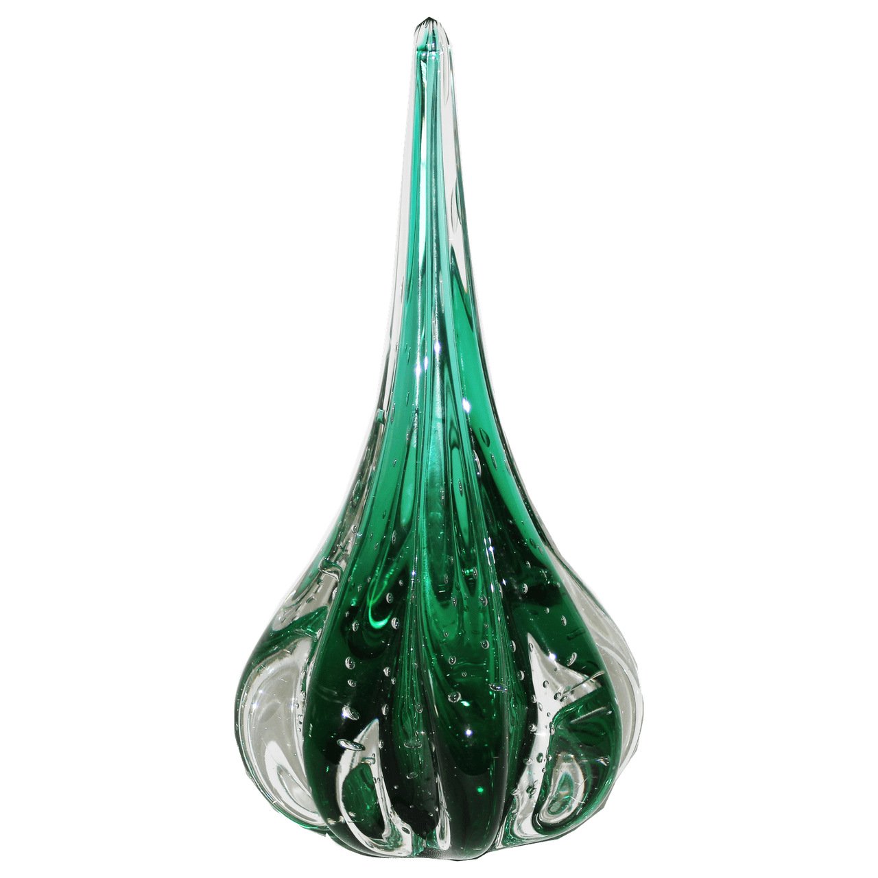 Gota Murano Fênix M Verde Folha Casa Fraga