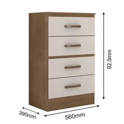Guarda Roupa Casal Capela e Cômoda 4 Gavetas Lite Nature Off White – Móveis Leão - 5 Guarda Roupa Casal Capela e Cômoda 4 Gavetas Lite Nature Off White – Móveis Leão - 5
