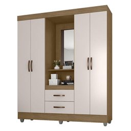 Guarda Roupa Casal Capela e Cômoda 4 Gavetas Lite Nature Off White – Móveis Leão - 2 Guarda Roupa Casal Capela e Cômoda 4 Gavetas Lite Nature Off White – Móveis Leão - 2
