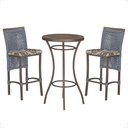 Ver imagem 1 de Mesa Bistrô e 2 Banquetas Roma Marrom Corda Náutica Estofado 6 Trama Original