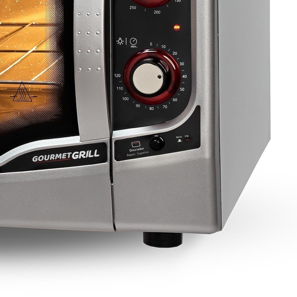 Forno Elétrico Fischer Gourmet Grill 44 Litros Prata - 5