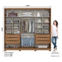 Ver imagem 3 de Guarda Roupa Casal Ambiente Fazano 3 Portas Deslizantes Nature Off White - Henn