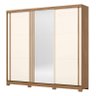 Guarda Roupa Casal Ambiente Fazano 3 Portas Deslizantes Nature Off White - Henn - 2