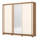 Ver imagem 2 de Guarda Roupa Casal Ambiente Fazano 3 Portas Deslizantes Nature Off White - Henn