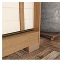 Ver imagem 5 de Guarda Roupa Casal Ambiente Fazano 3 Portas Deslizantes Nature Off White - Henn