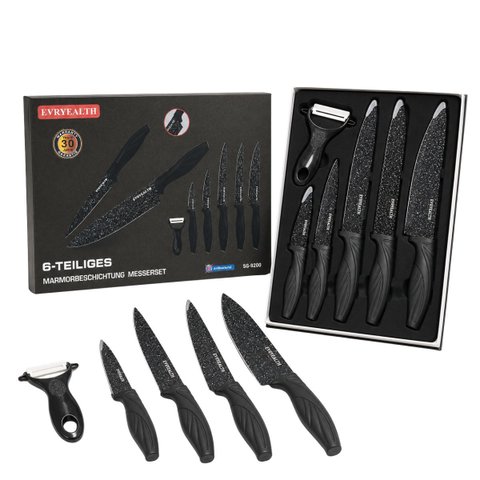 Kit Facas 6 Pecas Churrasco 21,5x17,5 cm