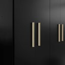 Ver imagem 3 de Guarda Roupa Casal Ipê 6 Portas Preto Fosco - Kits Paraná