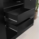 Ver imagem 5 de Guarda Roupa Casal Ipê 6 Portas Preto Fosco - Kits Paraná