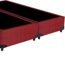 Ver imagem 2 de Base Box Queen Bipartido Suede Vinho - 30x158x198