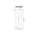 Ver imagem 2 de Paneleiro de Cozinha Cr6002 C/ 2 Portas C/ Vidro 64cm Natural - Tecno Mobili