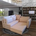 Ver imagem 1 de Sofá de Canto Sfc_mm 12 que Se Transforma em Sofá Cama de Casal Resistente e Confortável em Sarja 10