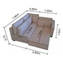 Ver imagem 5 de Sofá de Canto Sfc_mm 12 que Se Transforma em Sofá Cama de Casal Resistente e Confortável em Sarja 10