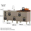 Ver imagem 3 de Balcao Pia 120 Cm e Balcao 80 Cm com Tampo Proenca Nogueira Nude Prime Demartez Nogueira Nude Prime