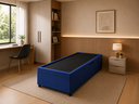 Ver imagem 2 de Cama Box Baú Solteiro com Encaixe para Colchão e Puxador Embutido:Azul