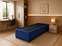 Ver imagem 4 de Cama Box Baú Solteiro com Encaixe para Colchão e Puxador Embutido:Azul