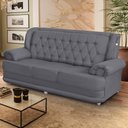 Ver imagem 1 de Sofá 2,00m 3 Lugares Suede Filadélfia Cinza