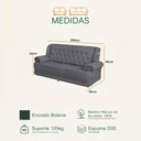 Ver imagem 3 de Sofá 2,00m 3 Lugares Suede Filadélfia Cinza