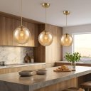 Ver imagem 3 de Pendente Moderno Glass Vidro Âmbar 20cm C Lâmp LED